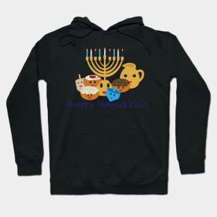 Happy Hanukkah and cute Hanukkah characters Hoodie